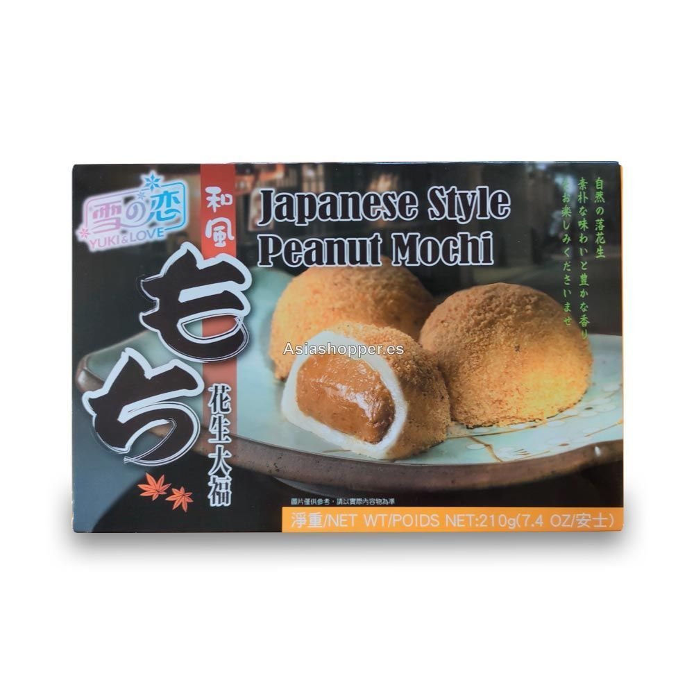 Mochi Relleno y Cubierto de Cacahuetes 210g Yuki Love