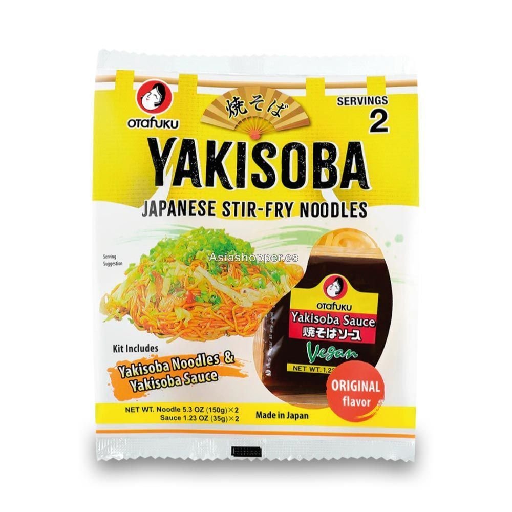 Yakisoba con Salsa 2 Raciones Apto VEGAN 370g OTAFUKU