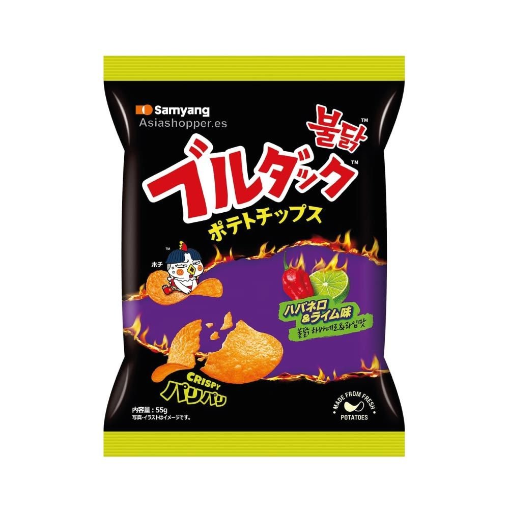 Patatas Hot Chicken Habanero Lima 55g SAMYANG