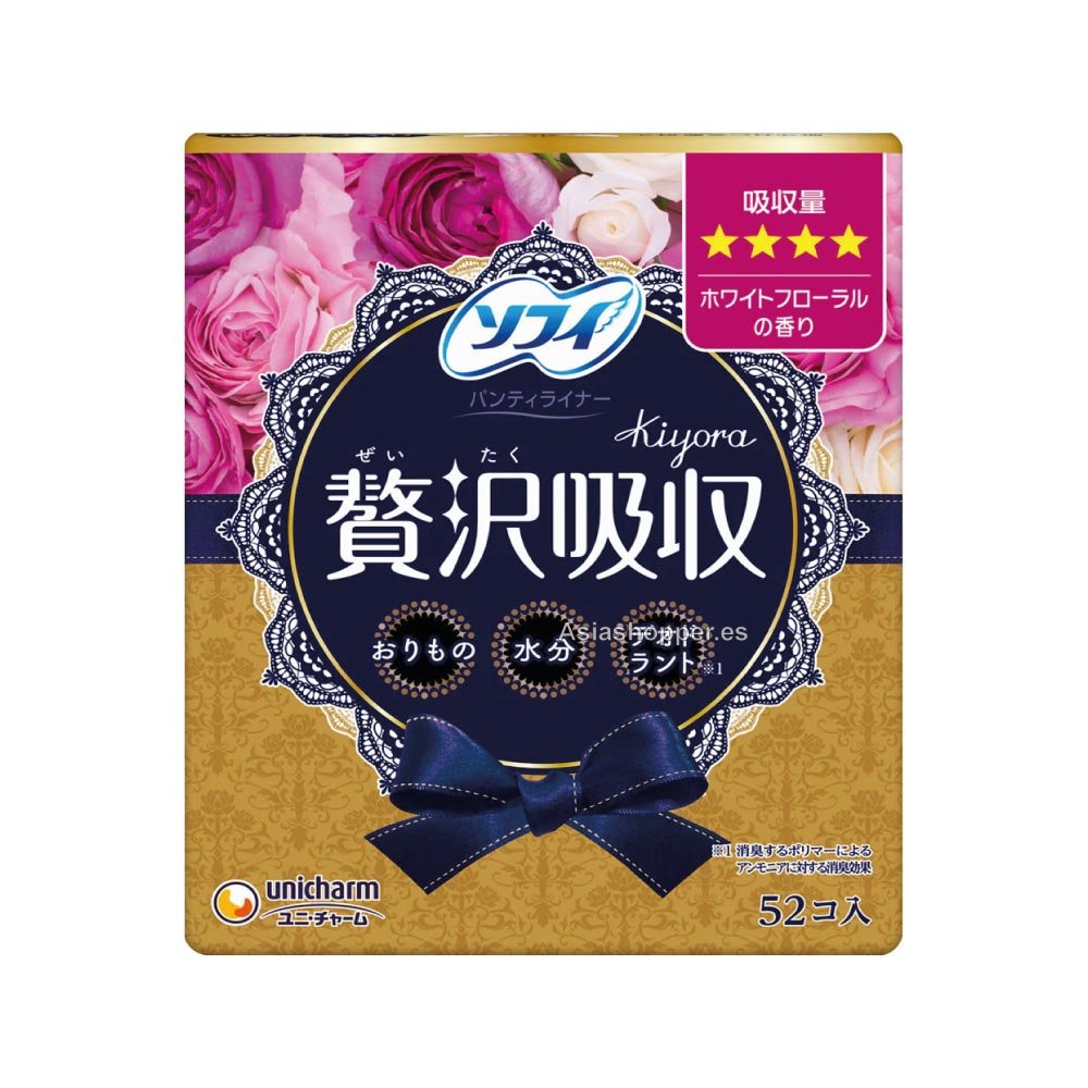 Sofy Kiyora Compresa con Aroma Floral Uso diario Absorción elevada 52p 102g UNICHARM