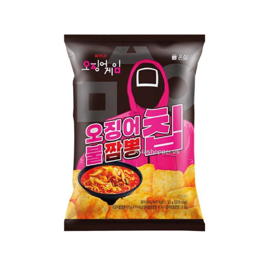 Juego de calamar Patatas sabor a Calamar Jjamppong 110g NETFLIX