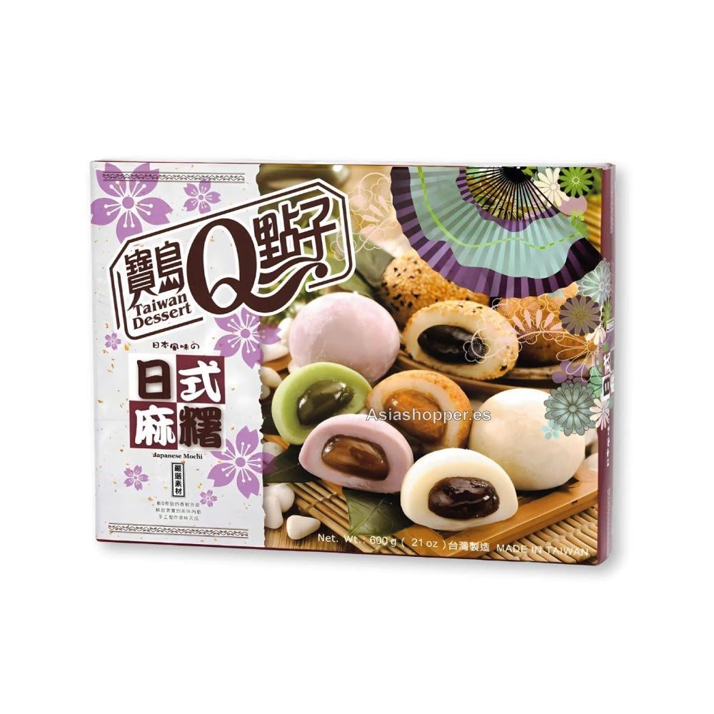 Mochi Mix sabor Anko Taro Cacahuete Matcha Sésamo 600g TAIWAN DESSERT