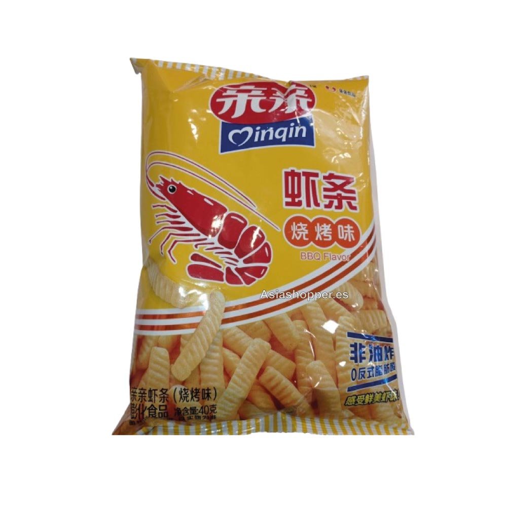 Patatas Fritas Sabor GAMBA BBQ 40g QINQIN