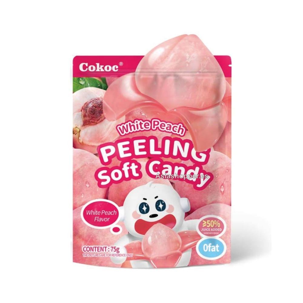 Gominola para Pelar sabor Melocotón 75g COKOC