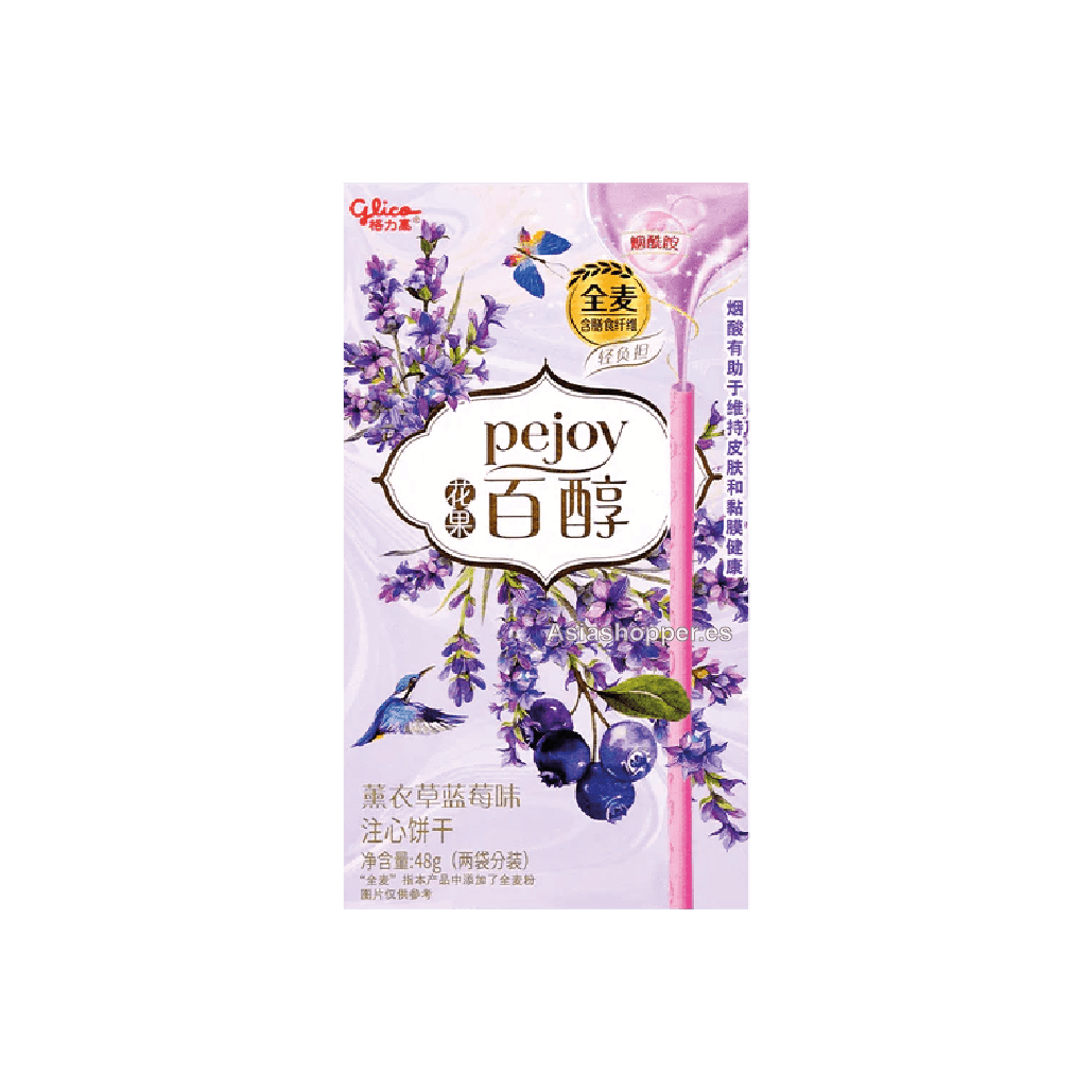 Palitos de galleta con sabor a arándano y lavanda 48g GLICO