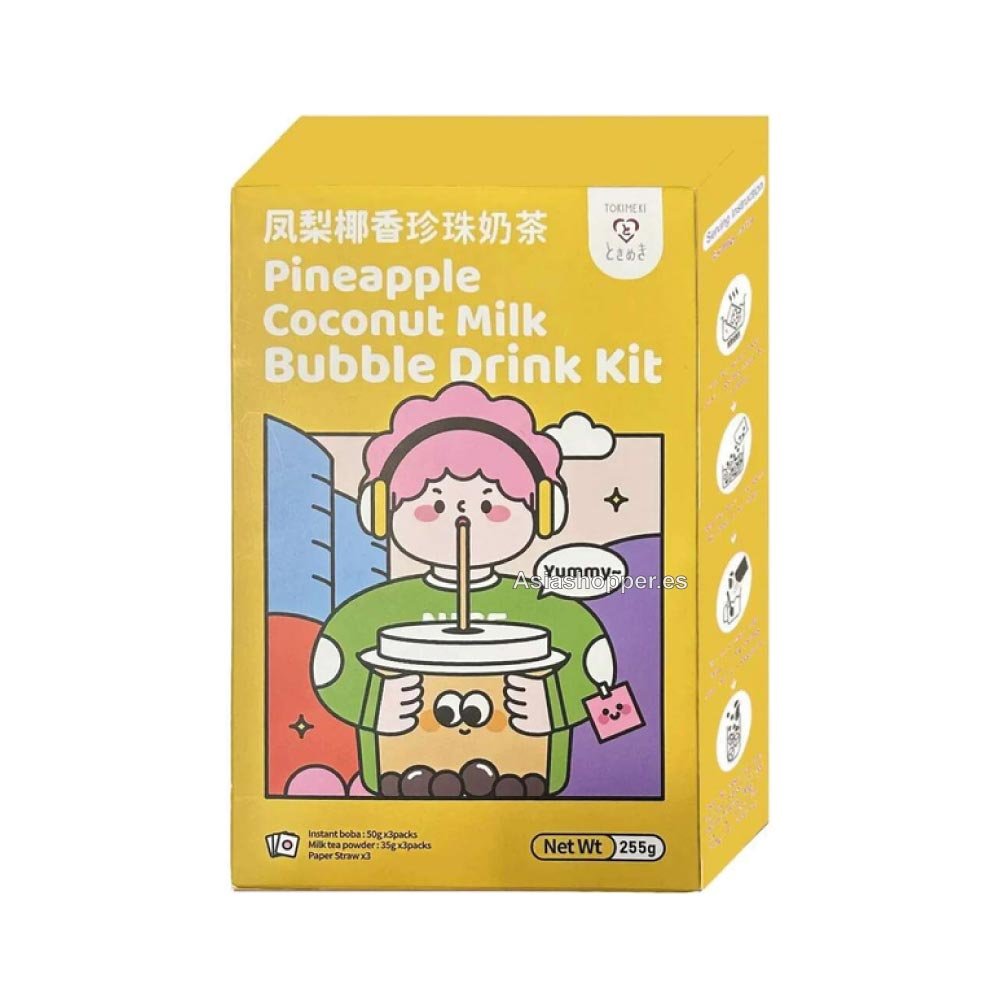 Bubble Tea Kit Piña y Coco 255g TOKIMEKI